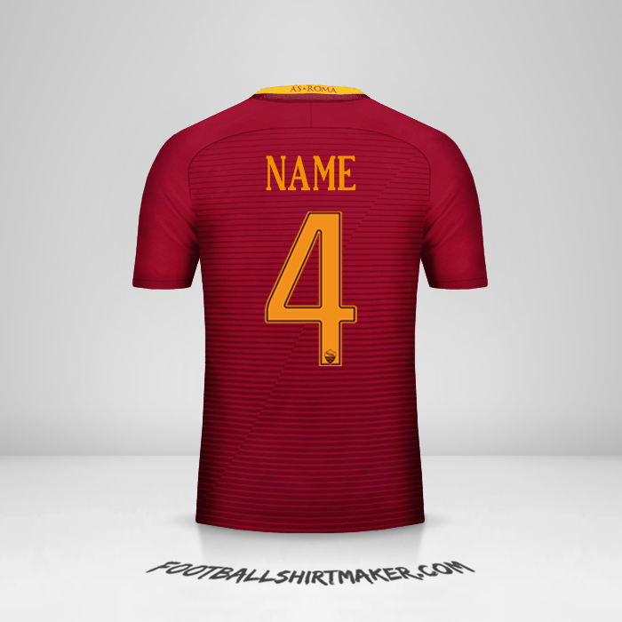Trikot AS Roma 2016/17 -  name - 4