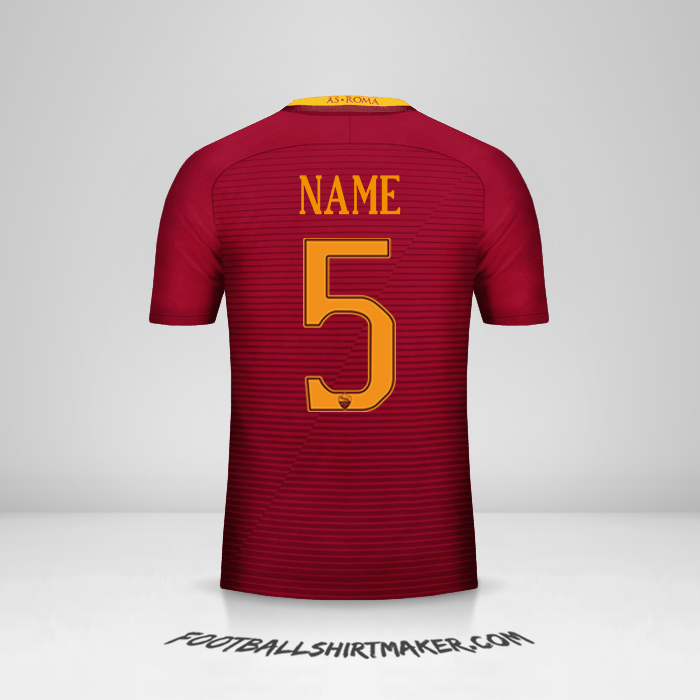 Shirt AS Roma 2016/17 -  name - 5