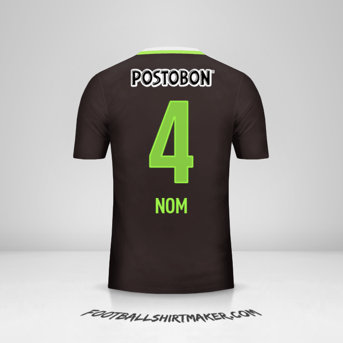 Maillot Atletico Nacional 2016 Extérieur -  nom - 4