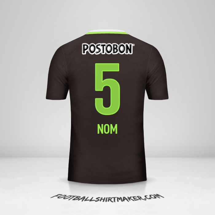 Maillot Atletico Nacional 2016 Extérieur -  nom - 5
