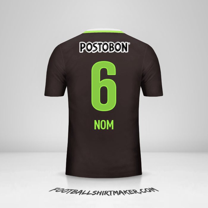 Maillot Atletico Nacional 2016 Extérieur -  nom - 6