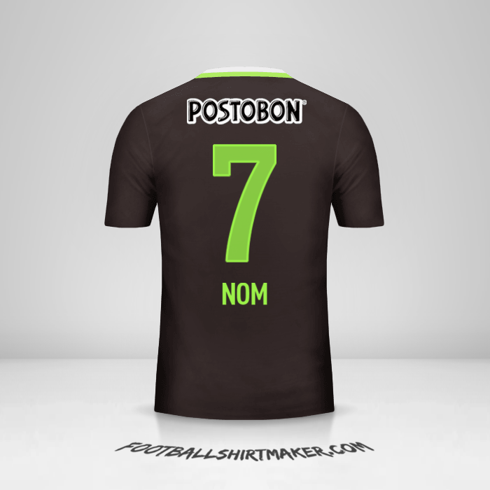 Maillot Atletico Nacional 2016 Extérieur -  nom - 7
