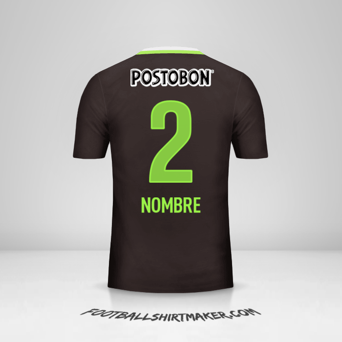 Jersey Atletico Nacional 2016 Visita -  nombre - 2