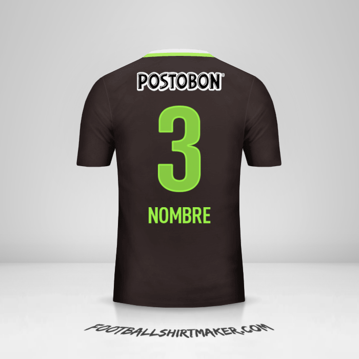 Jersey Atletico Nacional 2016 Visita -  nombre - 3