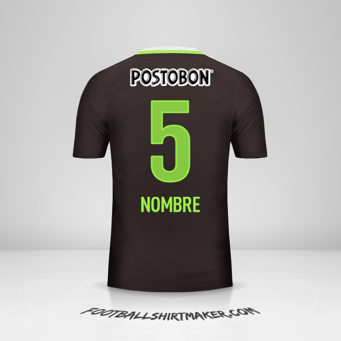 Jersey Atletico Nacional 2016 Visita -  nombre - 5