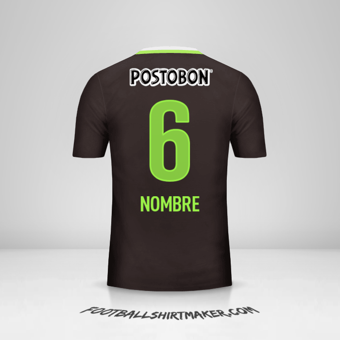 Jersey Atletico Nacional 2016 Visita -  nombre - 6