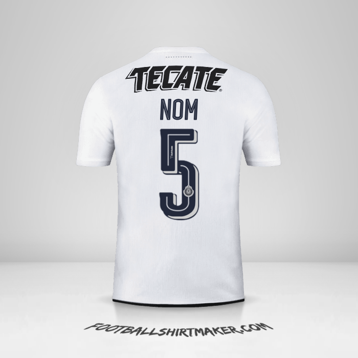 Maillot Guadalajara 2016/17 Extérieur -  nom - 5