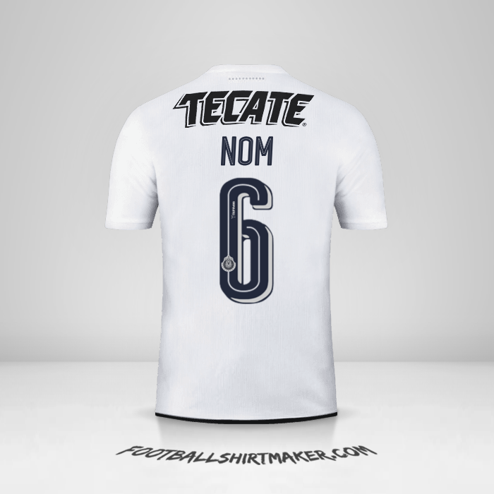 Maillot Guadalajara 2016/17 Extérieur -  nom - 6