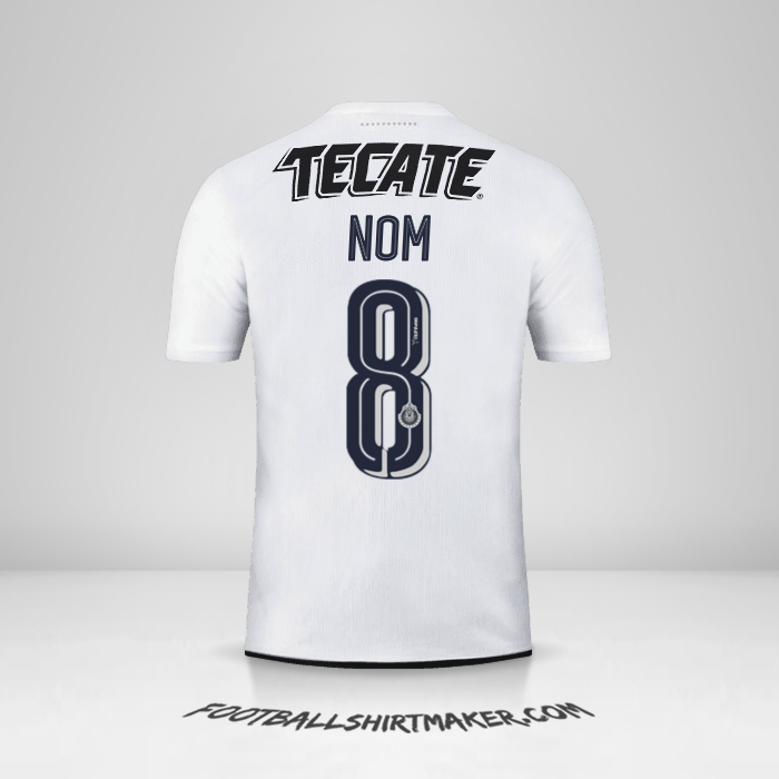 Maillot Guadalajara 2016/17 Extérieur -  nom - 8