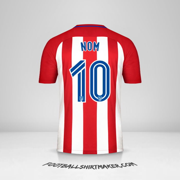 Maillot Atletico Madrid 2016/17 -  nom - 10