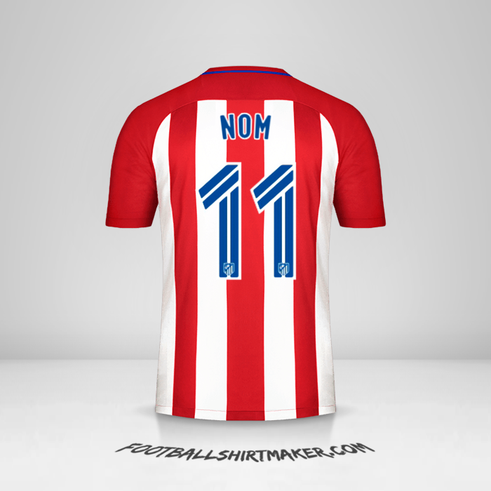 Maillot Atletico Madrid 2016/17 -  nom - 11