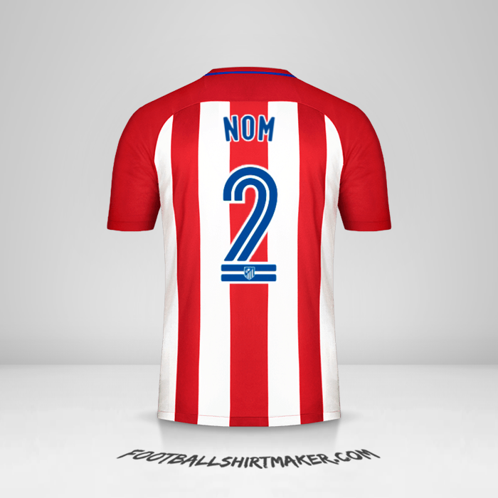Maillot Atletico Madrid 2016/17 -  nom - 2