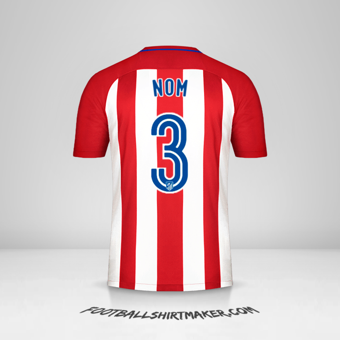 Maillot Atletico Madrid 2016/17 -  nom - 3