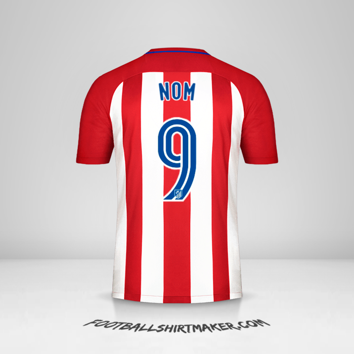 Maillot Atletico Madrid 2016/17 -  nom - 9