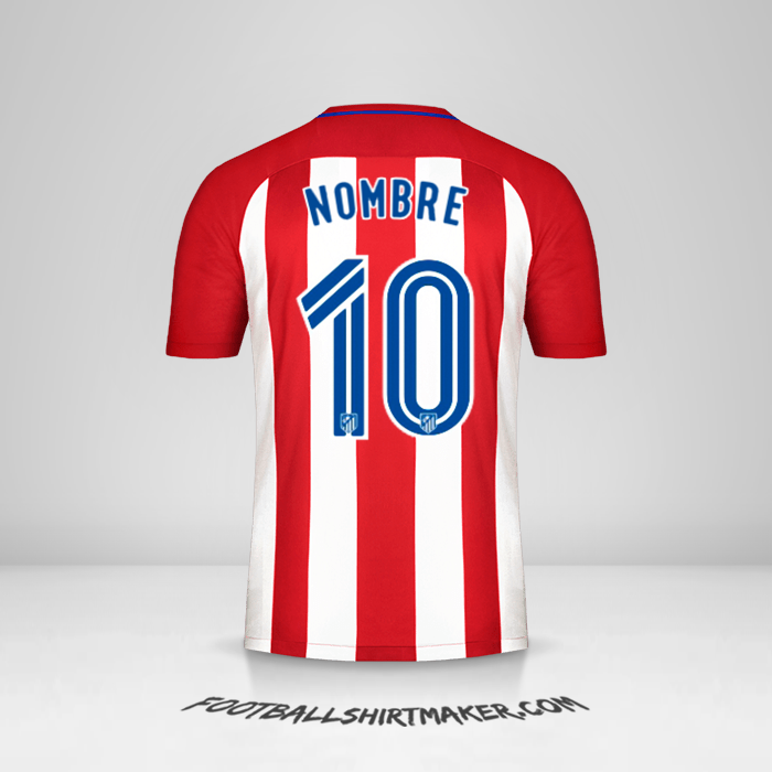 Jersey Atletico Madrid 2016/17 -  nombre - 10
