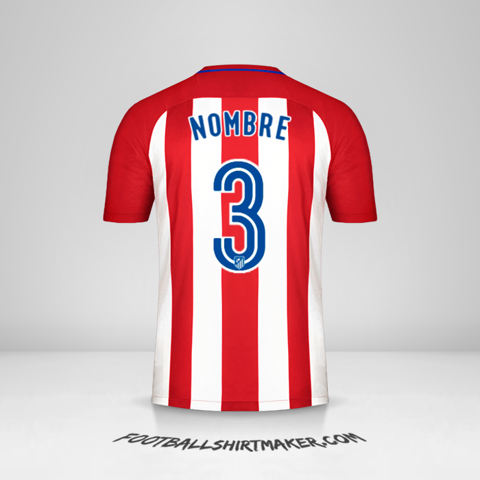 Jersey Atletico Madrid 2016/17 -  nombre - 3