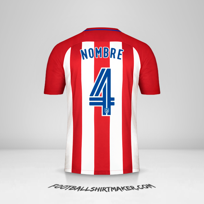 Jersey Atletico Madrid 2016/17 -  nombre - 4