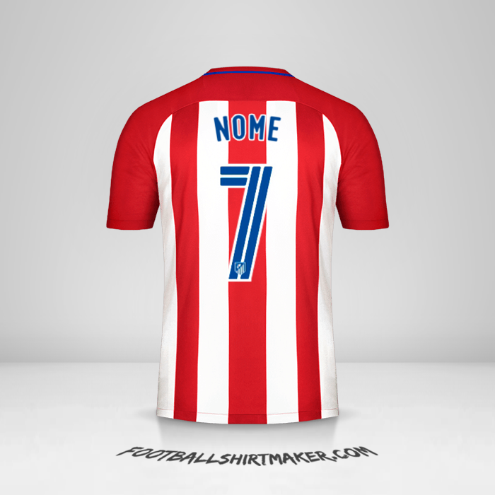 Camisola Atletico Madrid 2016/17 -  nome - 7