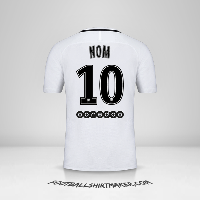 Maillot Paris Saint Germain 2016/17 Troisième -  nom - 10