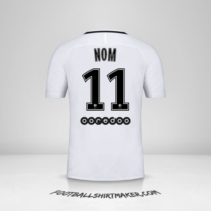 Maillot Paris Saint Germain 2016/17 Troisième -  nom - 11