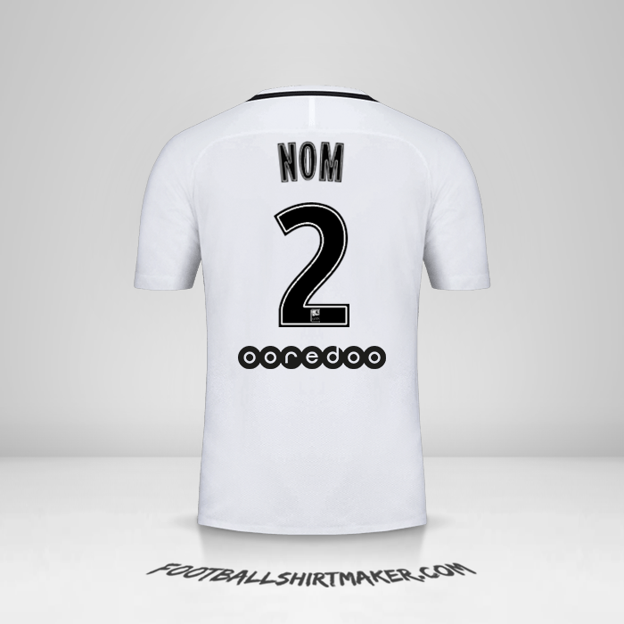 Maillot Paris Saint Germain 2016/17 Troisième -  nom - 2