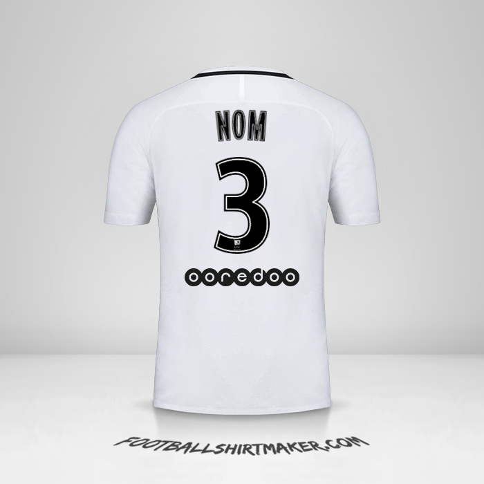 Maillot Paris Saint Germain 2016/17 Troisième -  nom - 3
