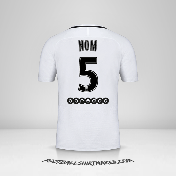 Maillot Paris Saint Germain 2016/17 Troisième -  nom - 5