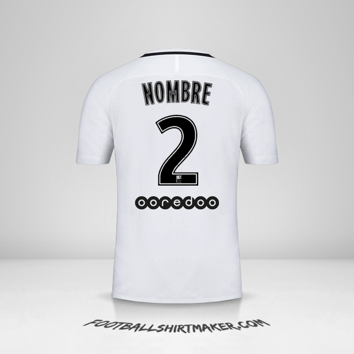 Jersey Paris Saint Germain 2016/17 Tercera -  nombre - 2