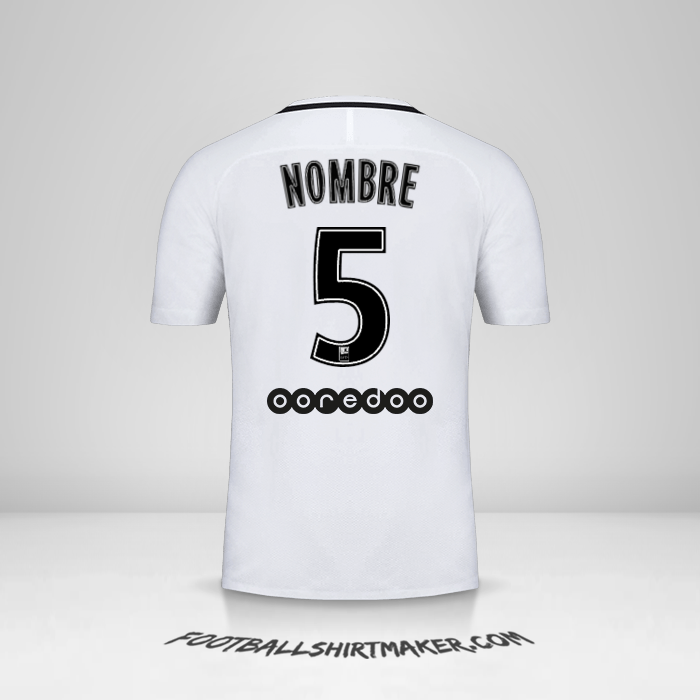 Jersey Paris Saint Germain 2016/17 Tercera -  nombre - 5