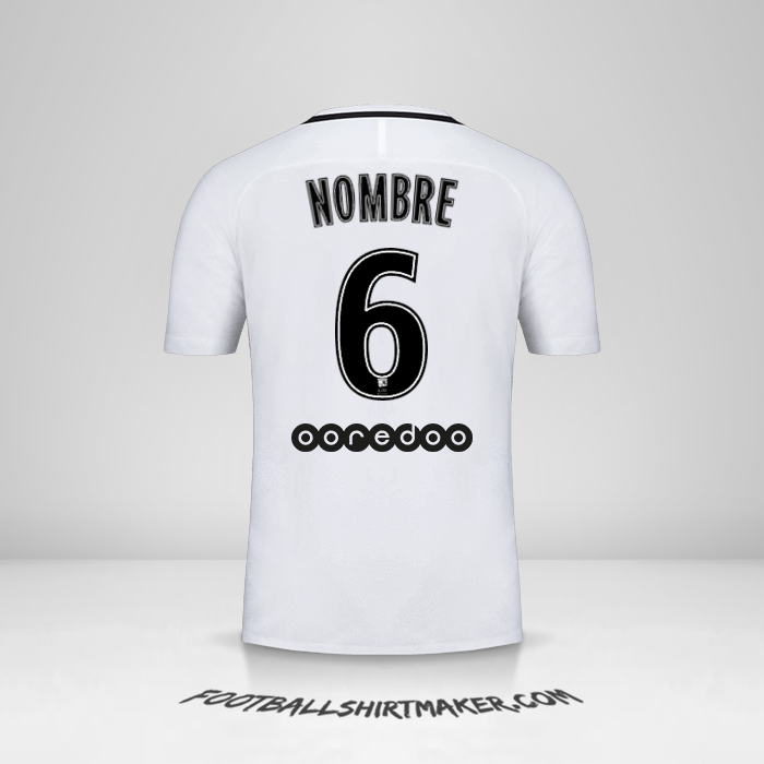 Jersey Paris Saint Germain 2016/17 Tercera -  nombre - 6