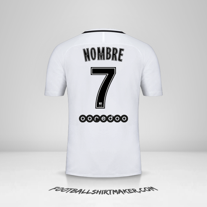 Jersey Paris Saint Germain 2016/17 Tercera -  nombre - 7