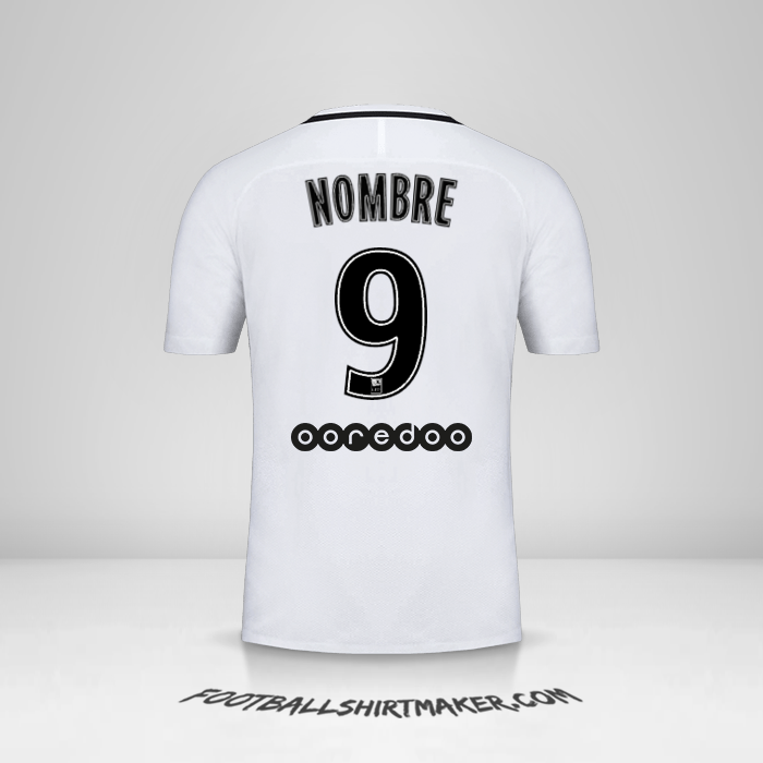 Jersey Paris Saint Germain 2016/17 Tercera -  nombre - 9