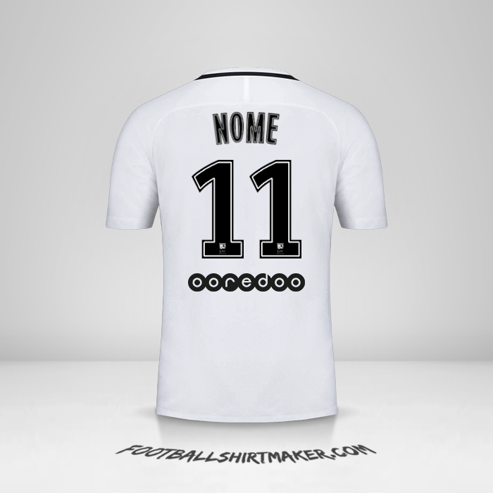Camisola Paris Saint Germain 2016/17 Terceira -  nome - 11
