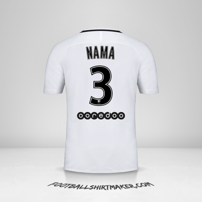 Jersey Paris Saint Germain 2016/17 Ketiga -  nama - 3