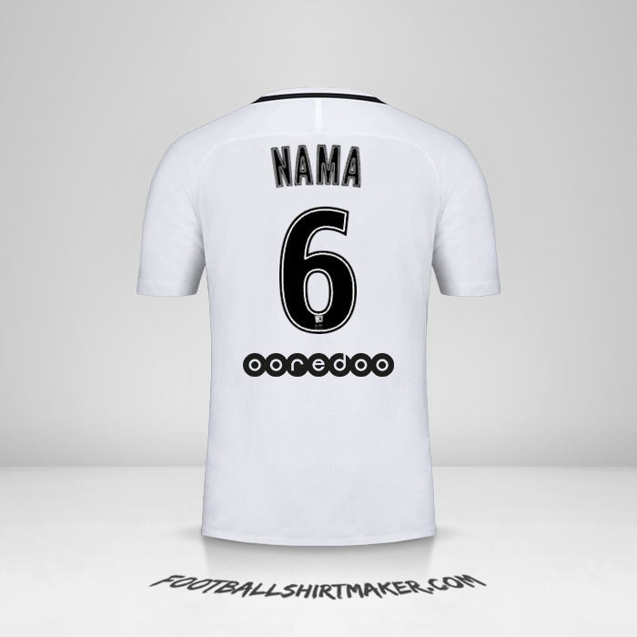 Jersey Paris Saint Germain 2016/17 Ketiga -  nama - 6