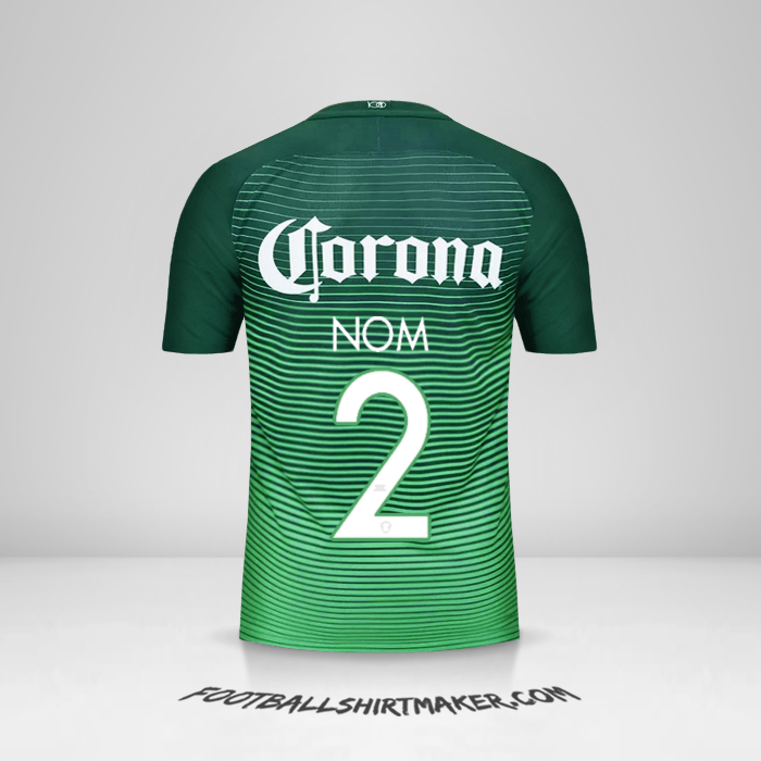 Maillot Club America 2017 Troisième -  nom - 2