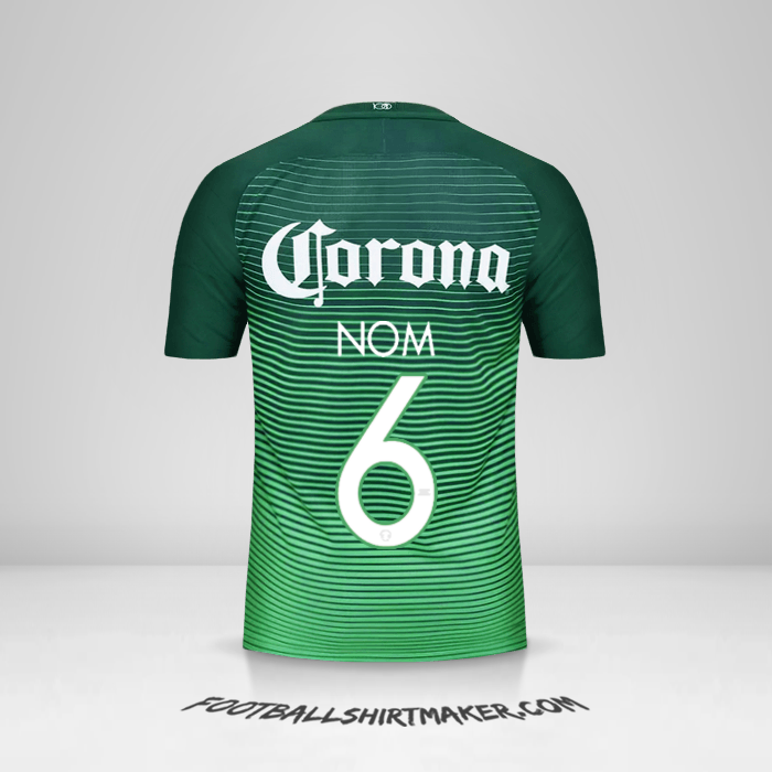Maillot Club America 2017 Troisième -  nom - 6
