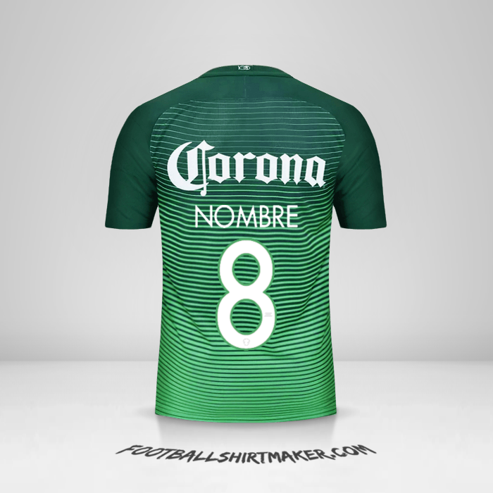 Camiseta Club America 2017 Tercera -  nombre - 8