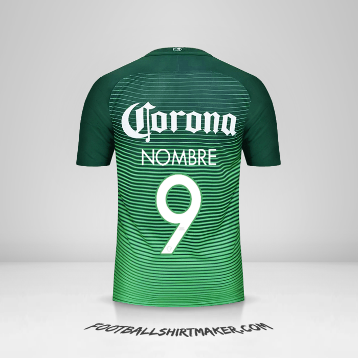 Camiseta Club America 2017 Tercera -  nombre - 9