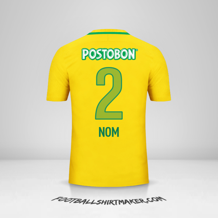 Maillot Atletico Nacional 2017 Extérieur -  nom - 2
