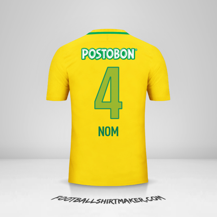 Maillot Atletico Nacional 2017 Extérieur -  nom - 4