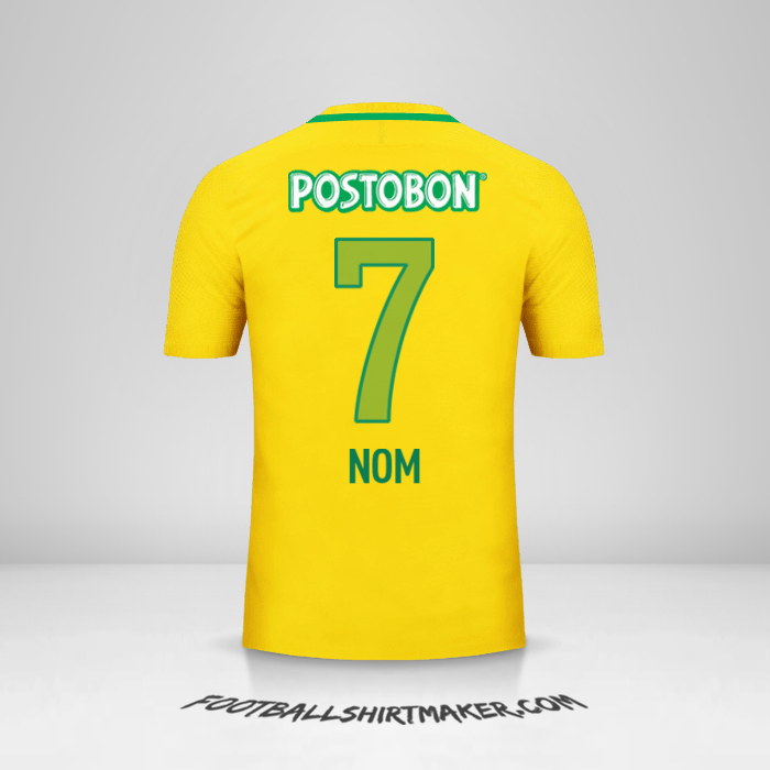 Maillot Atletico Nacional 2017 Extérieur -  nom - 7