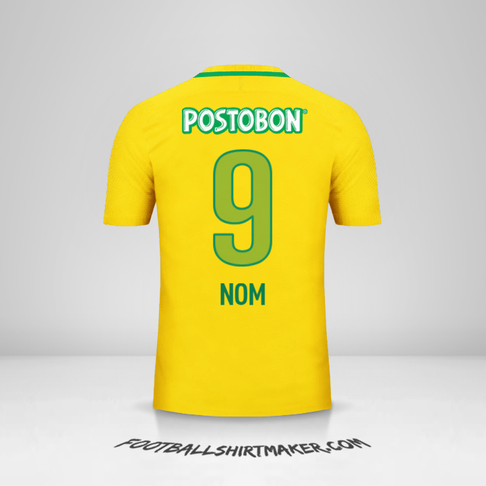 Maillot Atletico Nacional 2017 Extérieur -  nom - 9