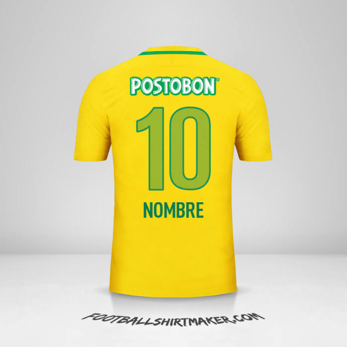 Camiseta Atletico Nacional 2017 Visita -  nombre - 10