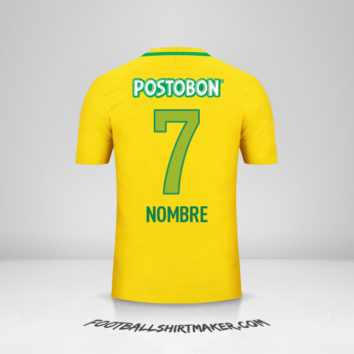 Jersey Atletico Nacional 2017 Visita -  nombre - 7