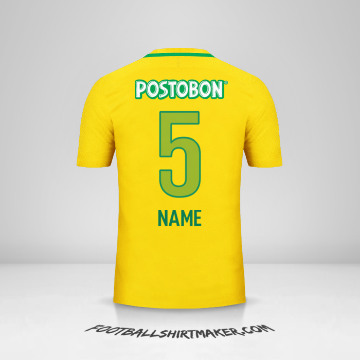 Jersey Atletico Nacional 2017 Away -  name - 5