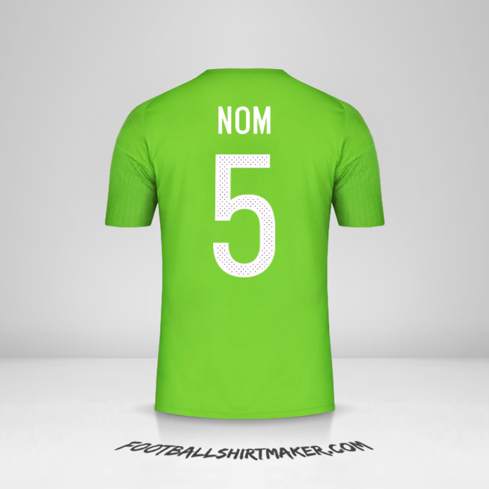 Maillot Algérie 2016/17 Extérieur -  nom - 5