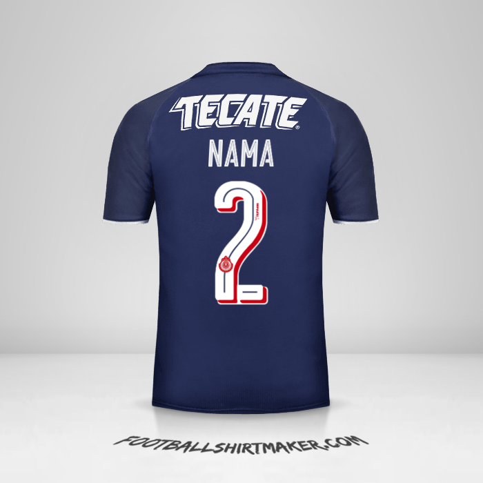 Jersey Guadalajara 2017 Ketiga -  nama - 2