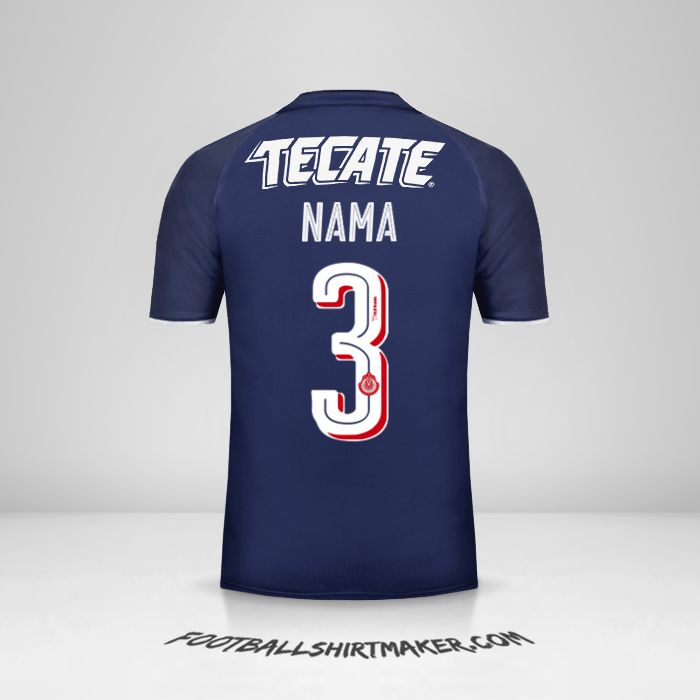 Jersey Guadalajara 2017 Ketiga -  nama - 3