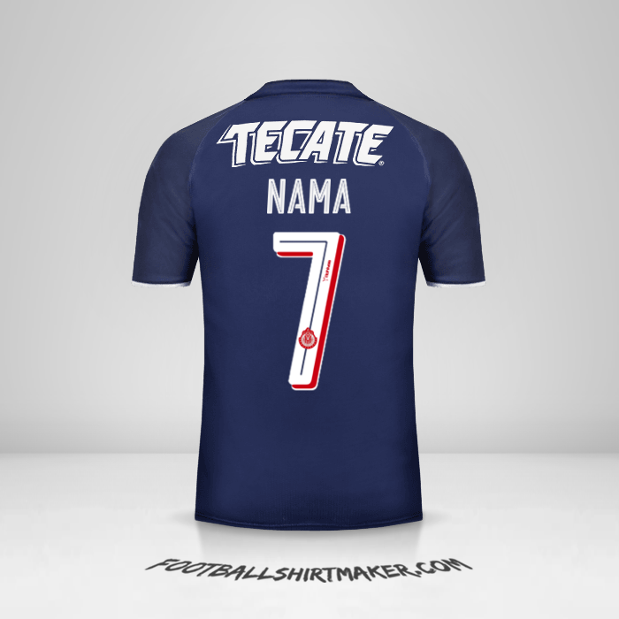 Jersey Guadalajara 2017 Ketiga -  nama - 7